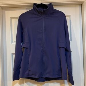Women's Athletic Full Zip-Up Jacket, Purple, Size Large